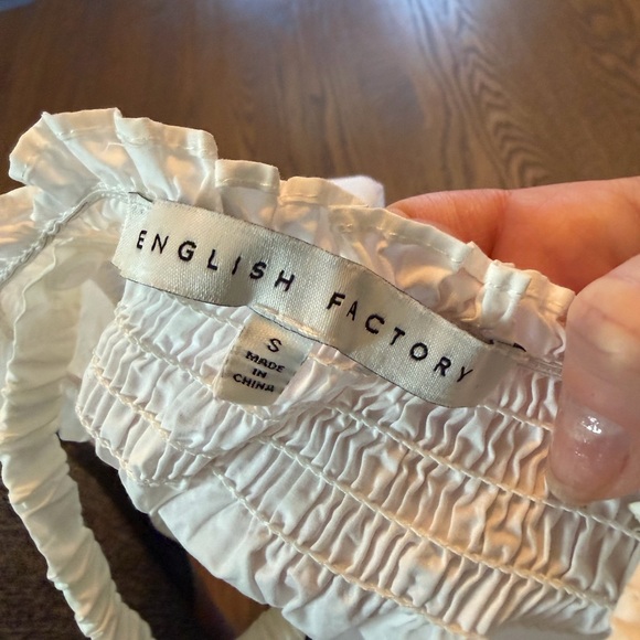 English Factory White Ruffled Eyelet Top - Picture 3 of 4